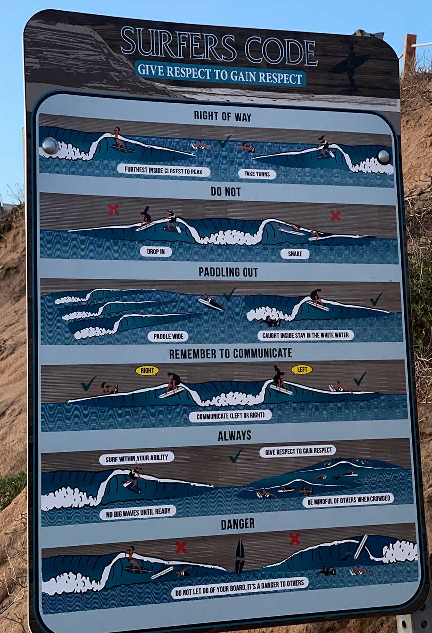 Surfer's Code  - Leucadia State Beach (Beacon's)