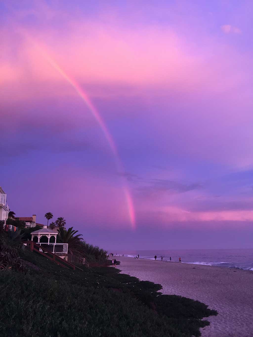 Rainbow at Sunset - Carlsbad, CA (no filter)